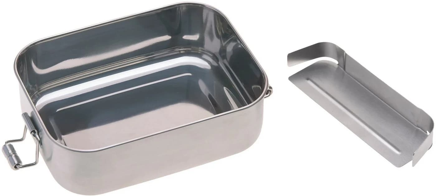 LÄSSIG Lunchbox Garden Explorer Kinder Silber/Braun mit Bambusdeckel - Bild 3