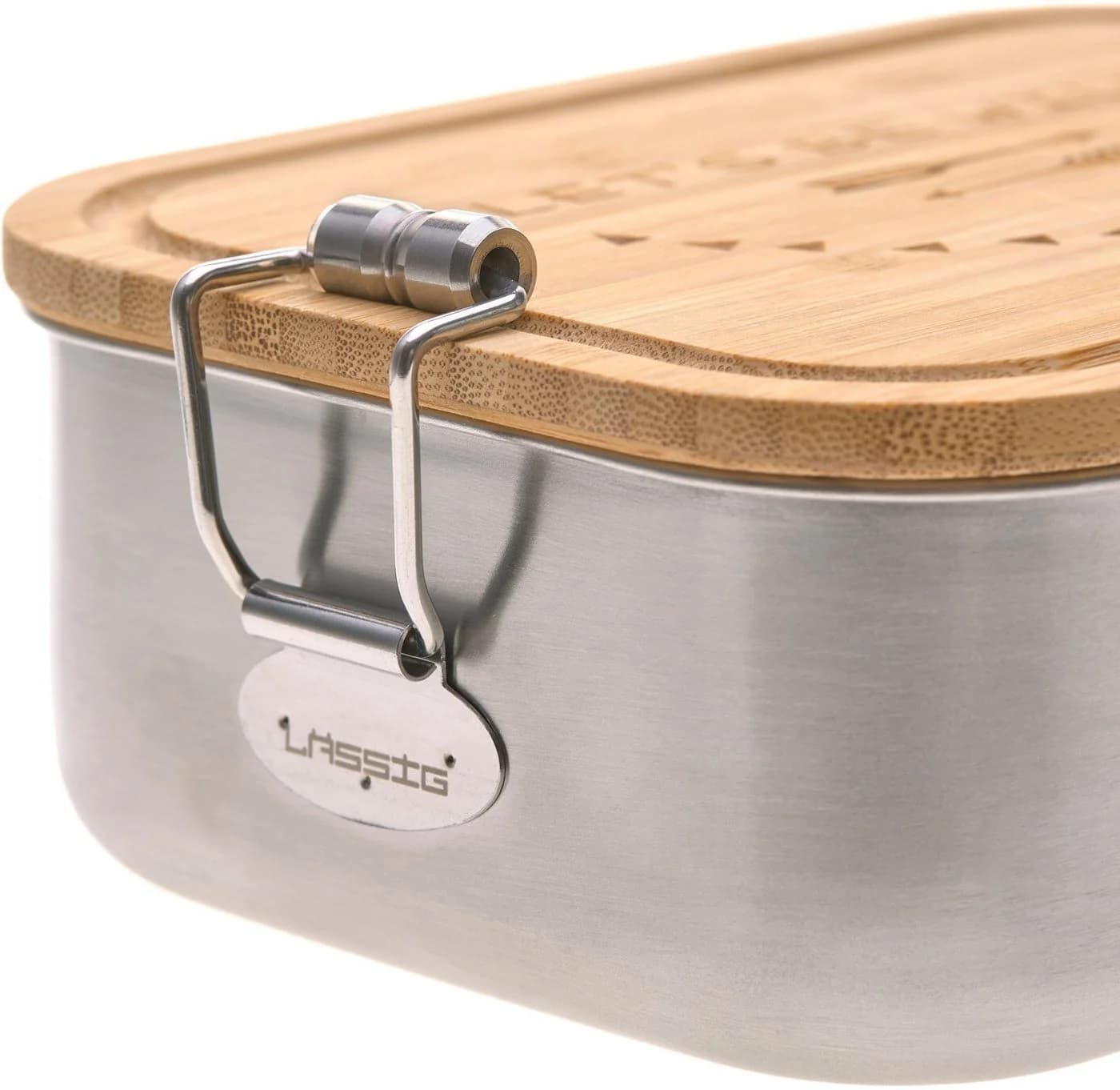 LÄSSIG Lunchbox Garden Explorer Kinder Silber/Braun mit Bambusdeckel - Bild 5