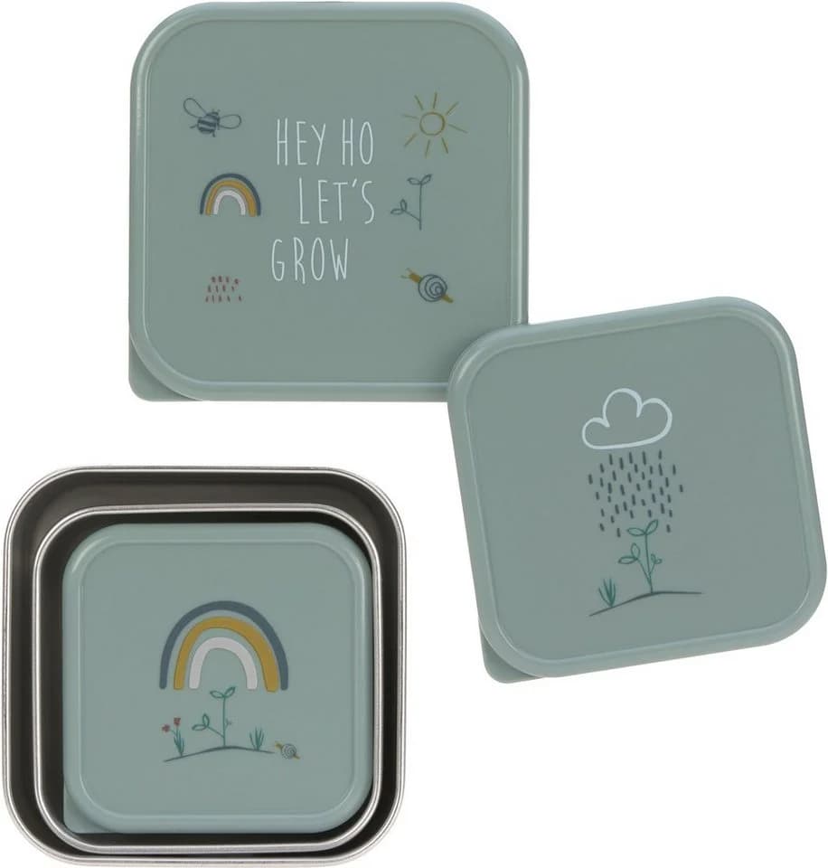 LÄSSIG Lunchbox Garden Explorer 3er Set Grün Edelstahl - Bild 3
