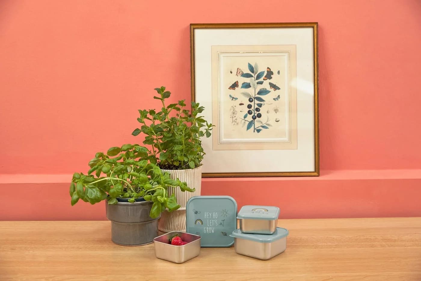 LÄSSIG Lunchbox Garden Explorer 3er Set Grün Edelstahl - Bild 4