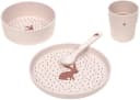 LÄSSIG Kindergeschirr-Set Little Forest Hase 4-tlg. Rosa Polypropylen Bild 1