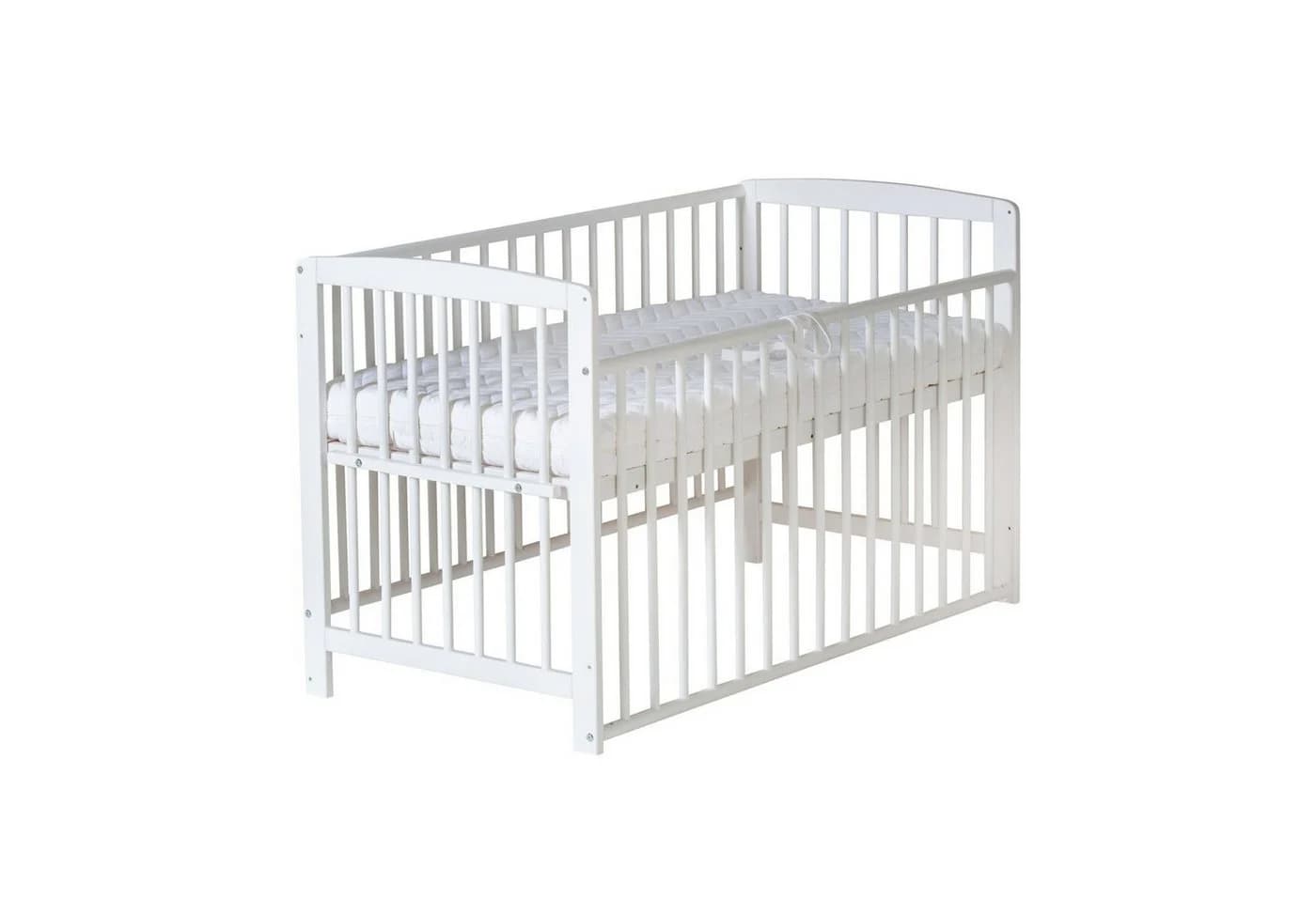 Schardt Beistellbett MICKY Weiß Massivholz 60x120 cm