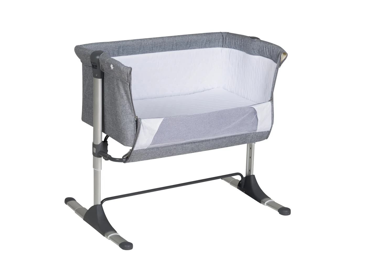 Schardt Baby-Reisebett Wiege Beistellbett Joy Leinenstruktur hellgrau - Bild 2