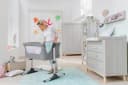 Schardt Baby-Reisebett Wiege Beistellbett Joy Leinenstruktur hellgrau Bild 4