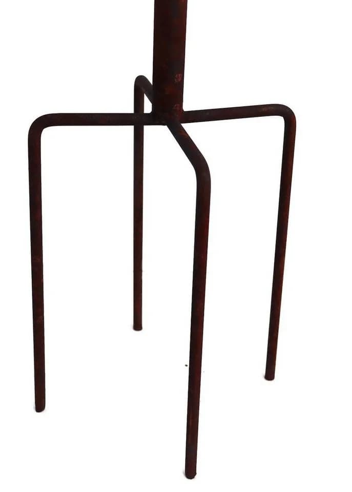 Hirsch Terracotta Gartenstecktisch rund Metall Edelrost - Bild 4