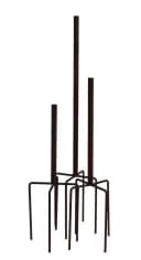 Hirsch Terracotta Gartenstecktisch rund Metall Edelrost Bild 5