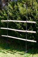 Hirsch Terracotta Rankgitter Galopp Metall/Holz Stabiles Freistehend Bild 2