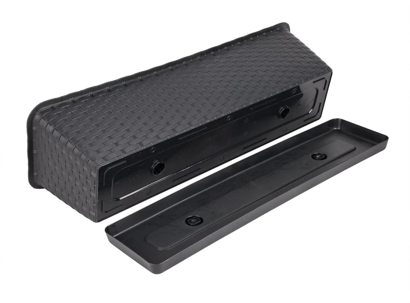BigDean Blumenkasten 3er Set mit Untersetzer Rattan-Optik - Bild 4