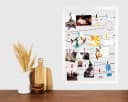 BigDean Fotohalter Weiß 75x55 cm mit 20 Holz Klammern Bild 1