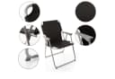 BigDean Klappstuhl Set 2x Schwarz Silber Grau Faltstuhl Camping Bild 3