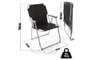 BigDean Klappstuhl Set 2x Schwarz Silber Grau Faltstuhl Camping Bild 5