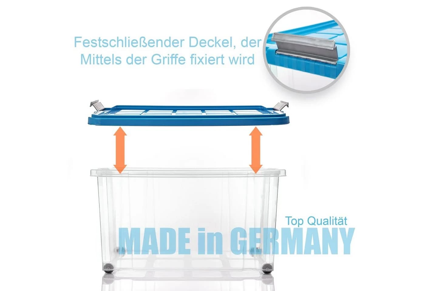 Azurblaue Aufbewahrungsbox 60x60x60 cm - Bild 5