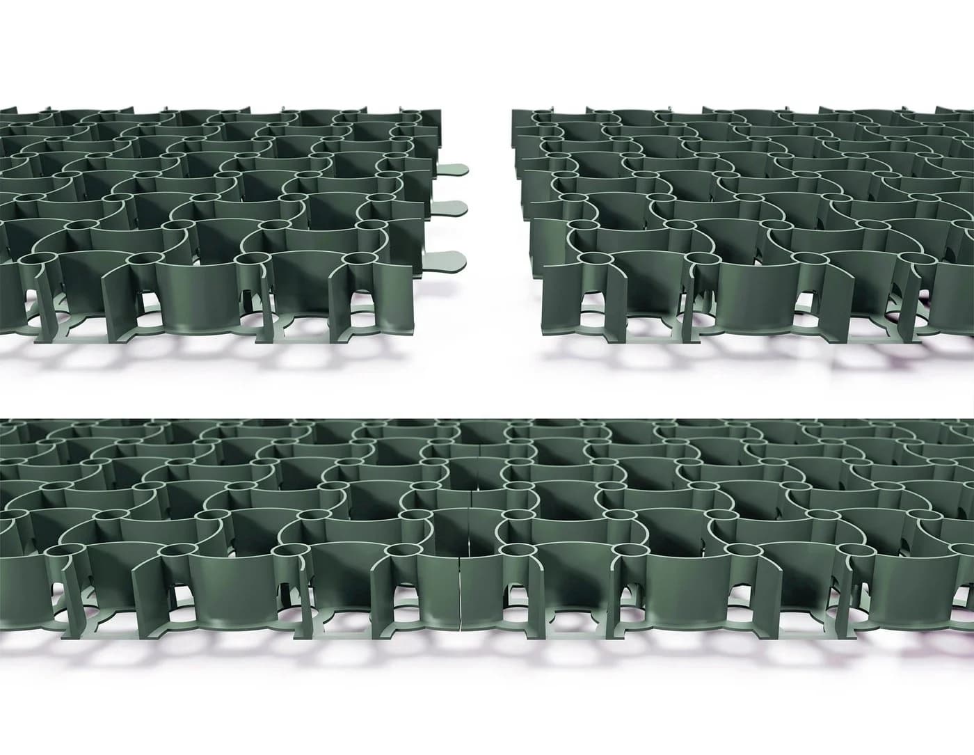 BigDean Rasengitter Set 24x 50x50 cm Grün UV-beständig - Bild 3