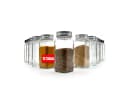 BigDean Gewürzbehälter 12er Set Glas Luftdicht Eckig Bild 2