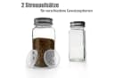 BigDean Gewürzbehälter 12er Set Glas Luftdicht Eckig Bild 5