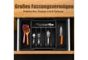 BigDean Besteckeinsatz Schubladen Organizer Schwarz Kunststoff Bild 1