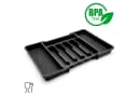 BigDean Besteckeinsatz Schubladen Organizer Schwarz Kunststoff Bild 4