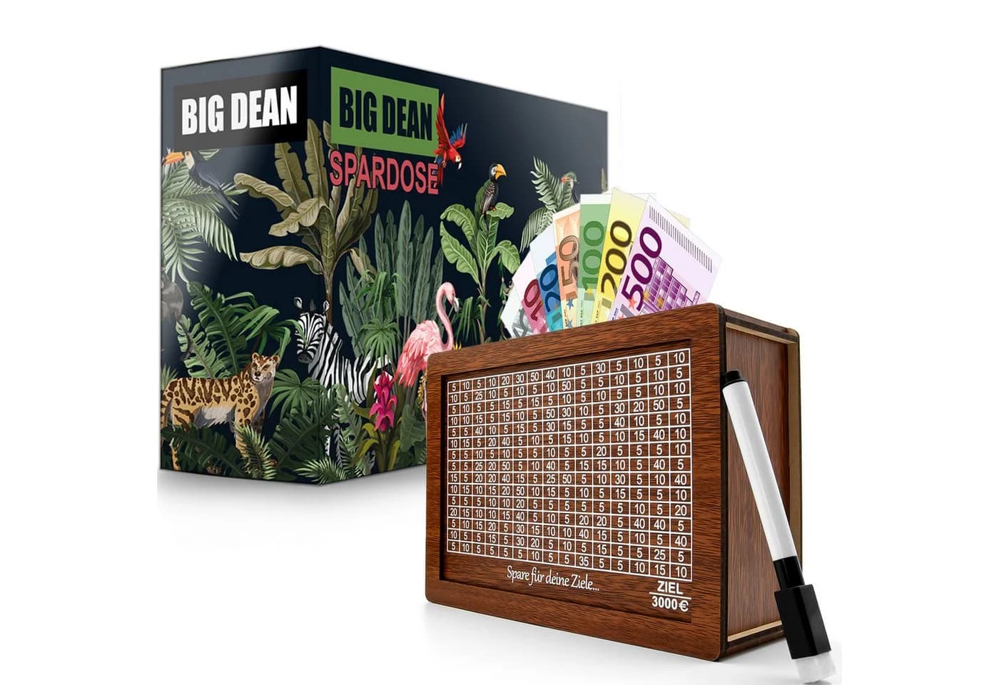 BigDean Spardose Holz 3000€ Sparbox - Bild 2