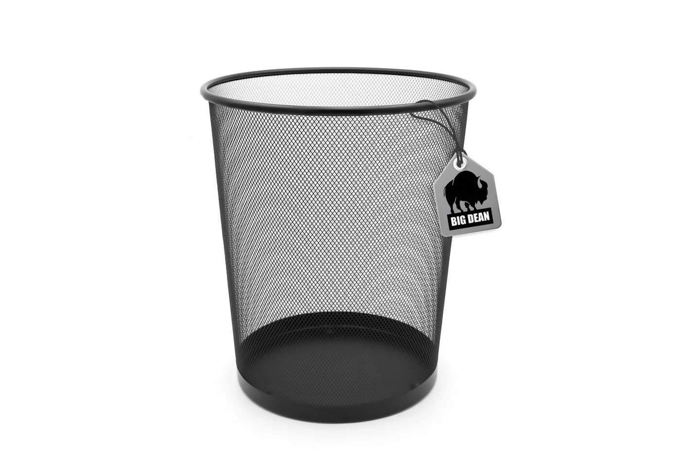 BigDean Papierkorb Mülleimer schwarz 20L Draht robust - Bild 2