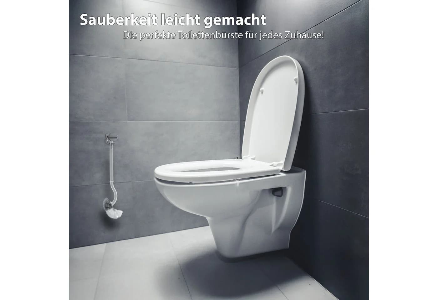 BigDean WC-Reinigungsbürste 2er Set mit Randreiniger und Klebehaken - Bild 5