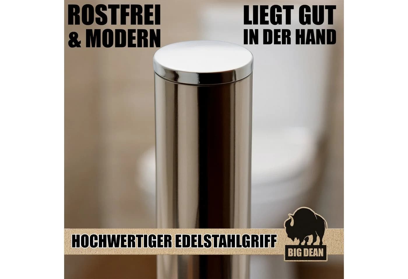BigDean Silikon WC-Reinigungsbürste 4er Set Schwarz - Bild 5
