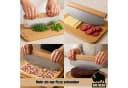 BigDean Pizzaschneider 32cm Edelstahlklinge Wellenschliff Holzgriff Bild 1