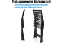 BigDean Gartenstuhl Klappbar Wetterfest Kunststoff Anthrazit Bild 5
