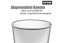 BigDean Papierkorb Mülleimer Büro silber 20L Draht Bild 5