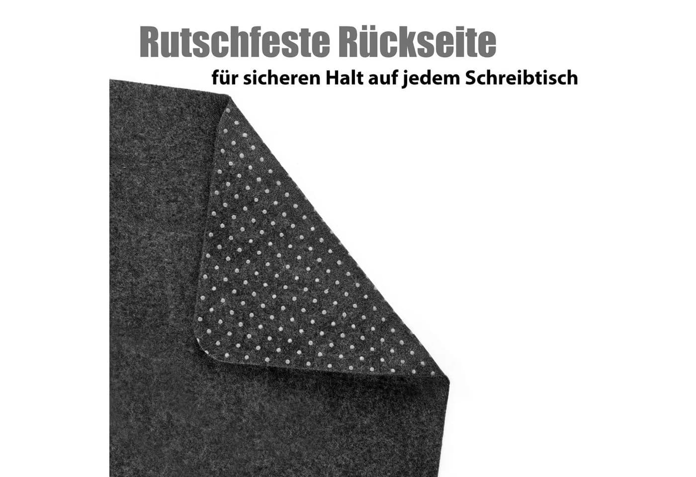 BigDean Schreibtischunterlage XXL-Mauspad Filz Anthrazit - Bild 4