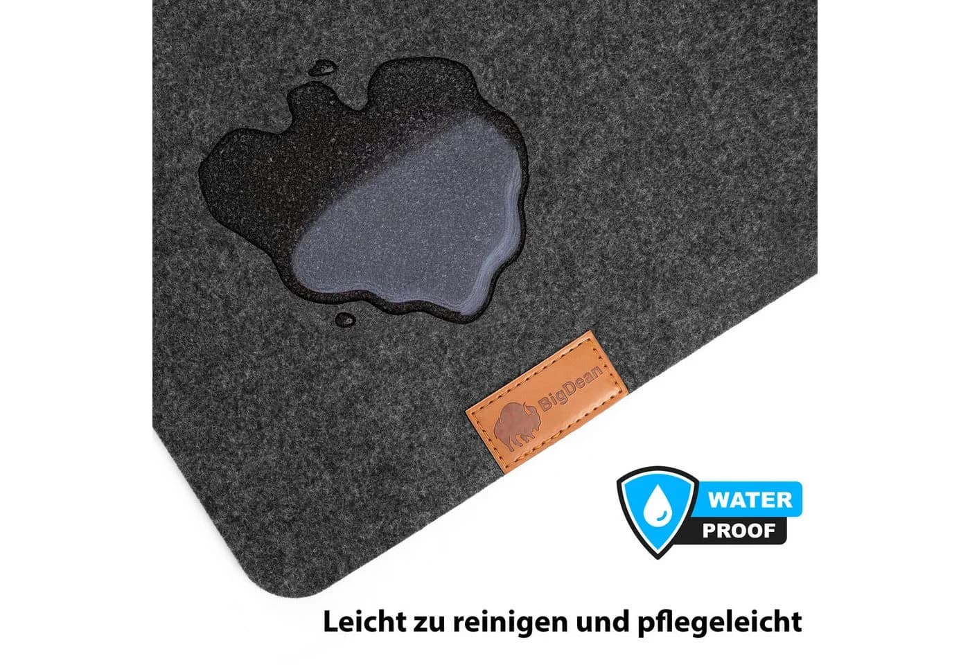 BigDean Schreibtischunterlage XXL-Mauspad Filz Anthrazit - Bild 5