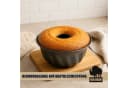 BigDean Gugelhupfform 25 cm Schwarz Antihaftbeschichtet Karbonstahl Bild 1