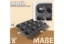 BigDean Muffinform 2er Set Antihaftbeschichtet Schwarz Bild 3