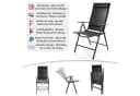 BigDean Klappbarer Gartenstuhl 2er Set 7-fach verstellbar Dunkelgrau-Schwarz Bild 1