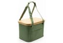BigDean Picknickkorb 2-in-1 mit Kühltasche und Bambusdeckel Grün Bild 2