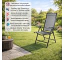 BigDean Klappstuhl Gartenstuhl Hochlehner Grau Set 2 St Bild 1