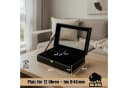 BigDean Uhrenbox für 12 Uhren Glasdeckel Kunstleder Samtfutter Bild 3