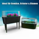 BigDean Hochbeet Balkon mit Abdeckung Kunststoff Schwarz Bild 1