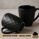 BigDean Kaffeetassen 6er Set 400ml Schwarz Matt Keramik Bild 5