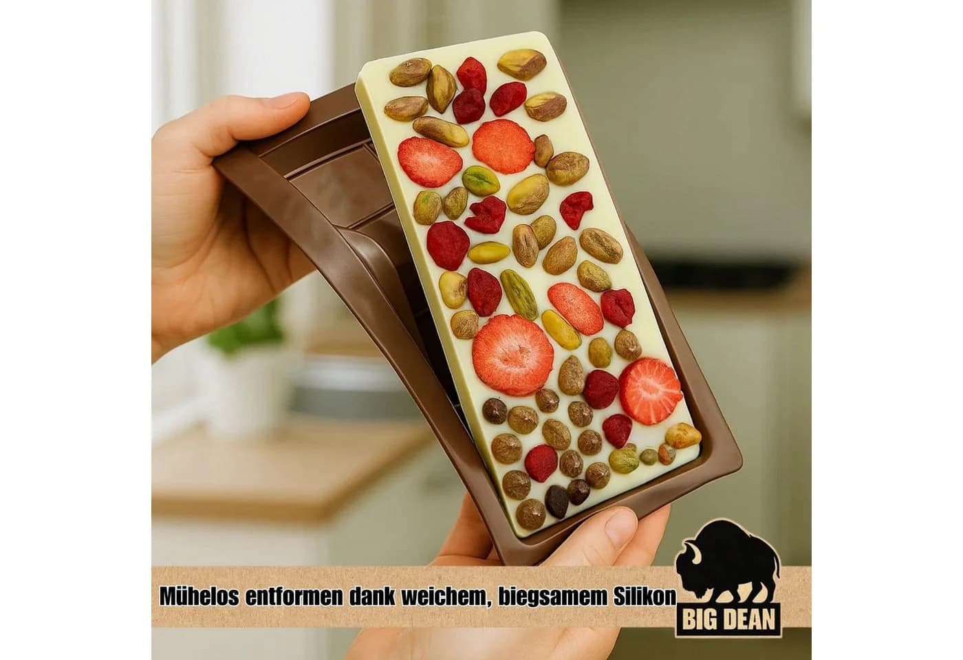 BigDean Schokoladenform 2er-Set Silikon Extra Tief Braun - Bild 4