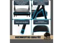 BigDean Klappstuhl 4er Set Gepolstert Schwarz Metall Kunstleder Bild 5