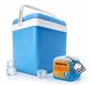 BigDean Kühlbox 24 Liter Set mit 6 Kühlakkus Blau/Weiß Bild 2