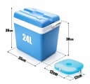 BigDean Kühlbox 24 Liter Set mit 6 Kühlakkus Blau/Weiß Bild 3