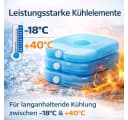 BigDean Kühlbox 24 Liter Set mit 6 Kühlakkus Blau/Weiß Bild 4