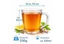 BigDean Teeglas Set 6-tlg. mit Henkel 230 ml Glas transparent Bild 3