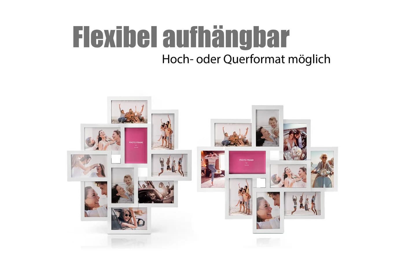 BigDean Bilderrahmen Collage 10x15 cm für 10 Fotos - Bild 5