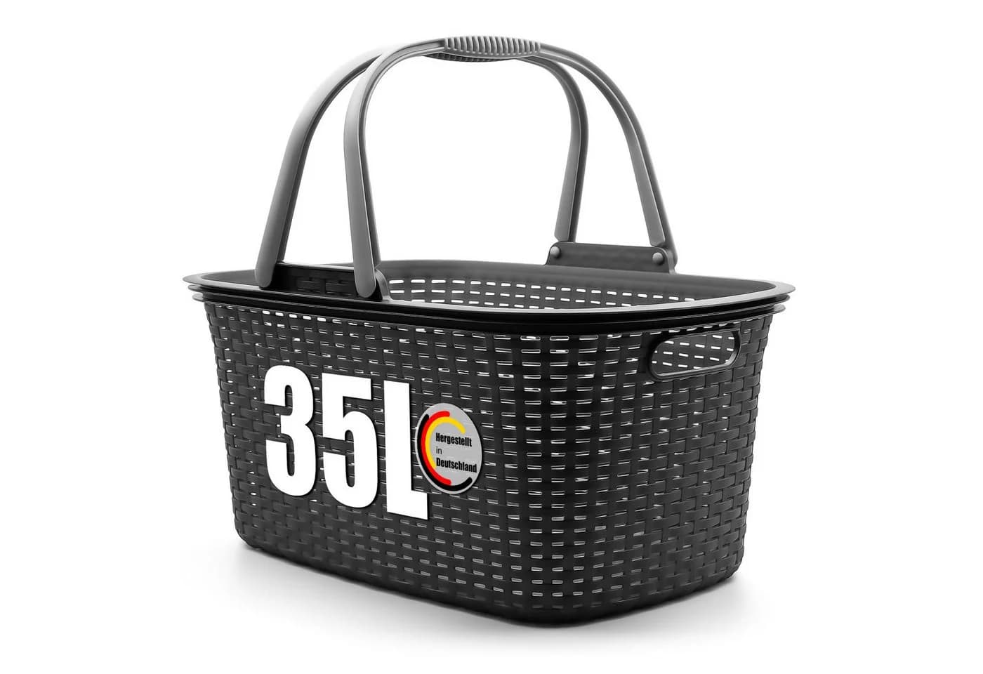 BigDean Wäschekorb 35L Rattan Design - Bild 2