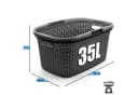 BigDean Wäschekorb 35L Rattan Design Bild 3