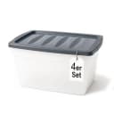 BigDean Aufbewahrungsbox 4x 60 L Plastikboxen mit Deckel groß Budget Kunststoffbox mit Deckel Bild 2