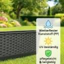 BigDean Blumenkasten Anthrazit 80 cm lang mit Entwässerungssystem Bild 5