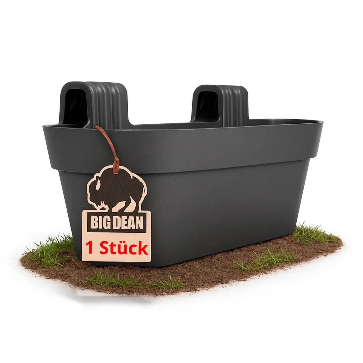 BigDean Balkongeländerkasten Anthrazit mit Wasserspeicher - Bild 2